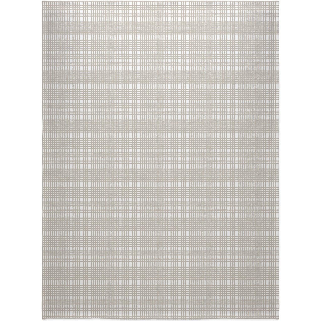 Loose Weave Blanket, Fleece, 60x80, Gray, Wheat
