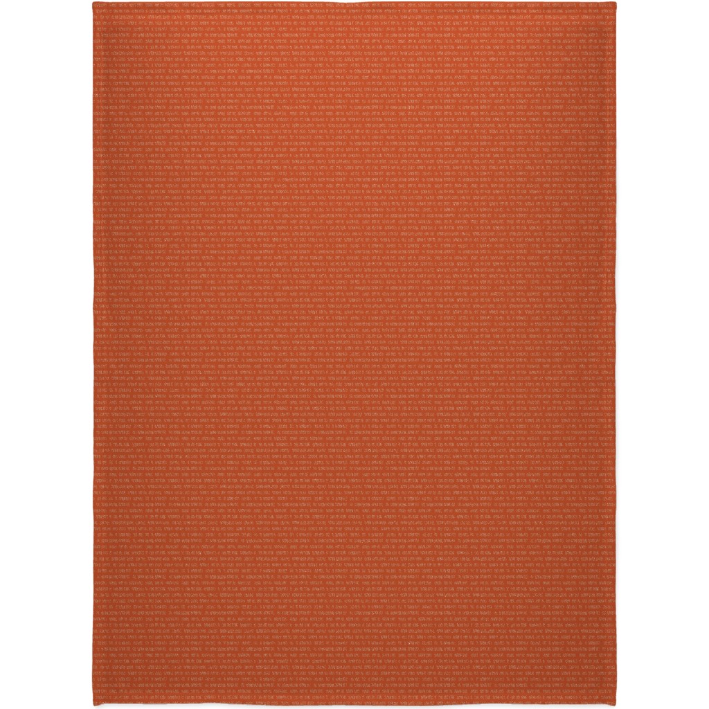 Fall Typography - Orange Blanket, Fleece, 60x80, Orange