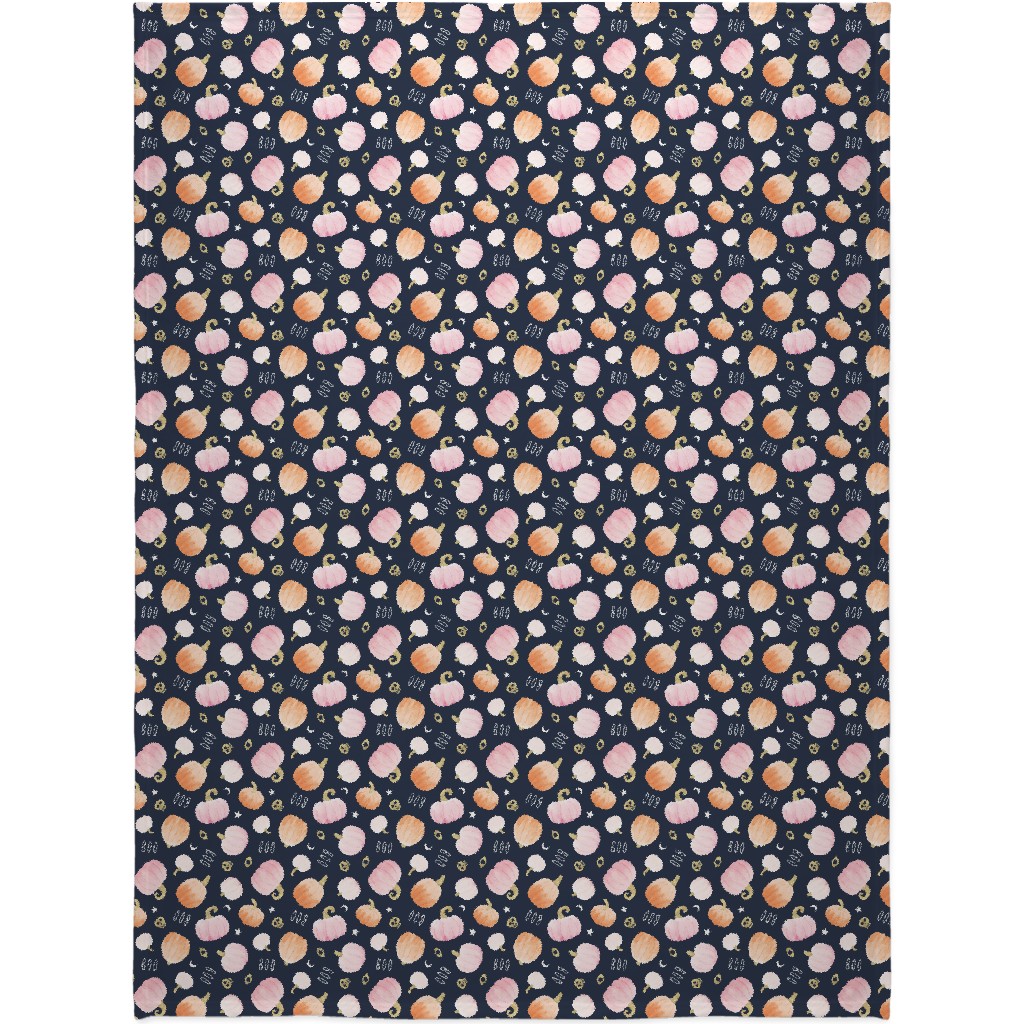 Halloween Pumpkin Party Blanket, Fleece, 60x80, Orange