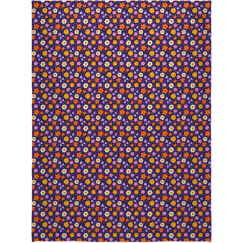 Extremely Wicked, Evil and Vile Halloween Garden - Purple Blanket, Fleece, 60x80, Purple, Purple