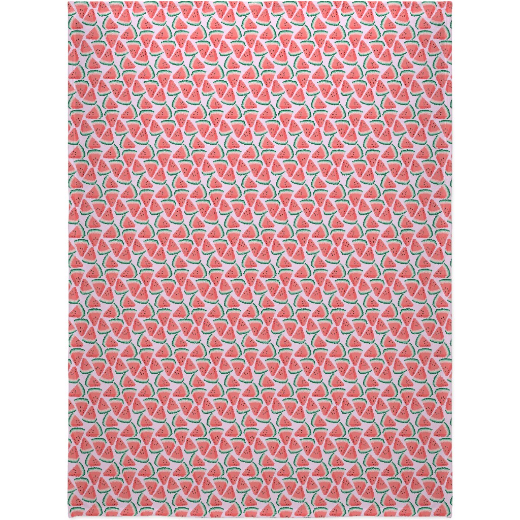 Watercolor - Pink Blanket, Fleece, 60x80, Pink
