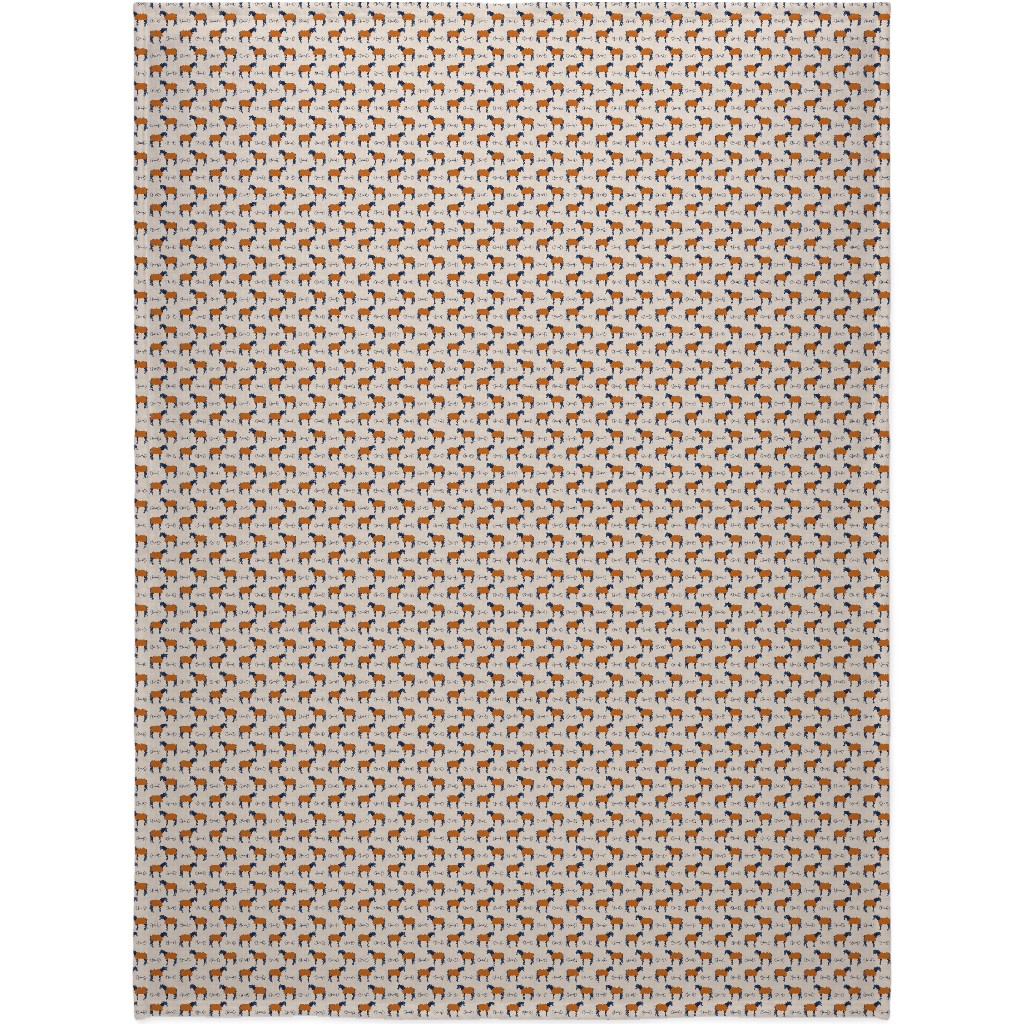 Blankets and Bits - Cream and Brown Blanket, Fleece, 60x80, Beige, Pearl