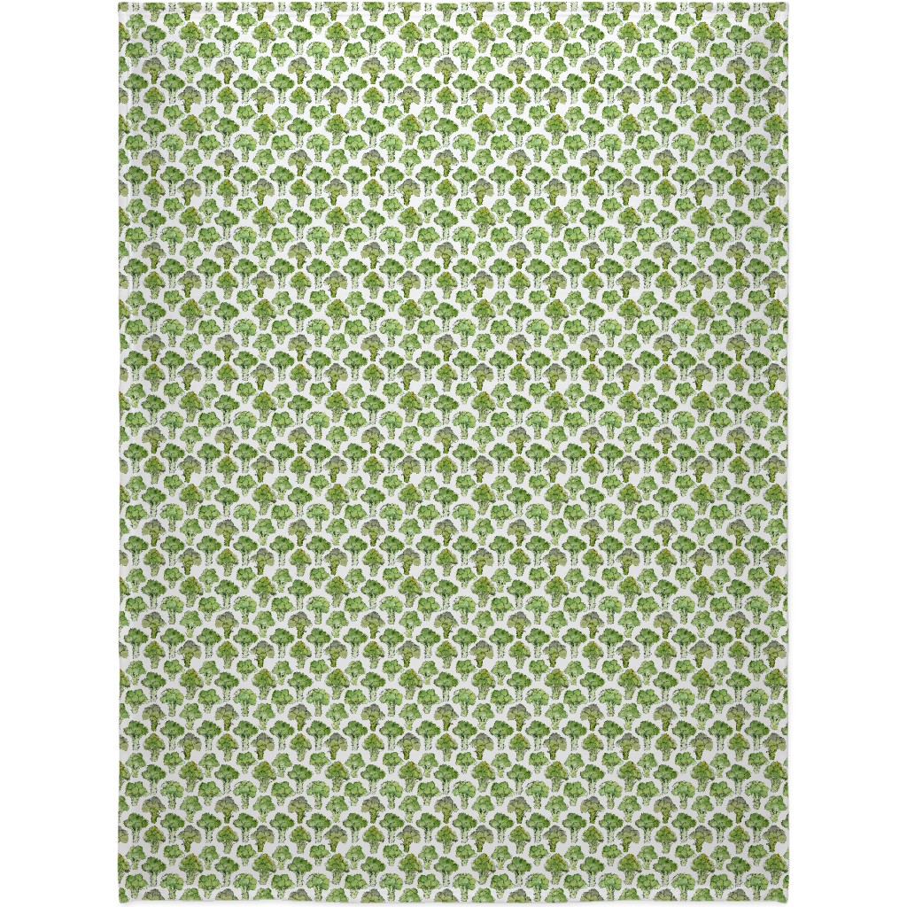 Broccoli - Green Blanket, Fleece, 60x80, Green