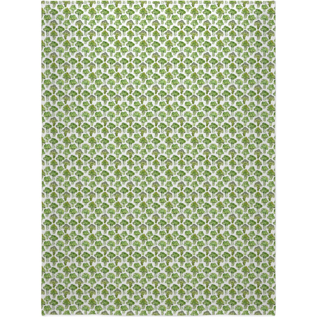 Broccoli - Green Blanket, Fleece, 60x80, Green, Classic Green