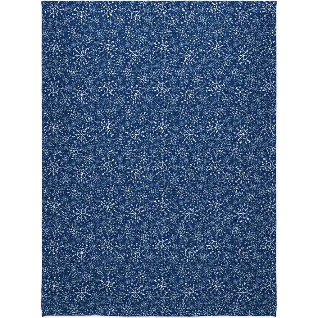 Frost Snowflakes Blanket, Fleece, 60x80, Blue