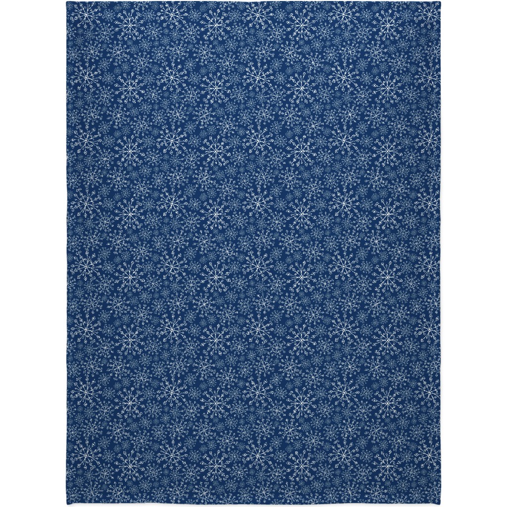 Frost Snowflakes Blanket, Fleece, 60x80, Blue