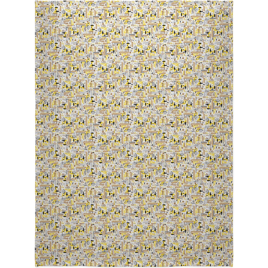 Measure Twice, Cut Once - Multicolor Blanket, Fleece, 60x80, Yellow, Classic Yellow