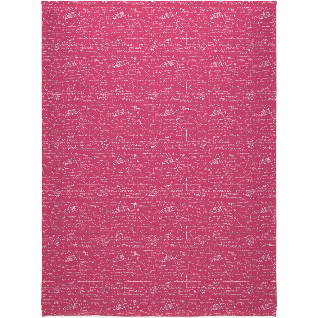 Common Equations Blanket, Fleece, 60x80, Pink