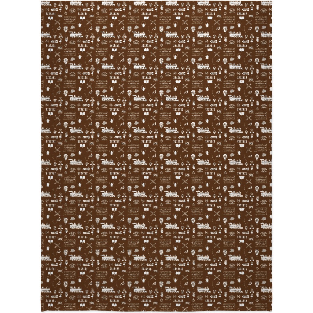 Railroad Blanket, Fleece, 60x80, Brown