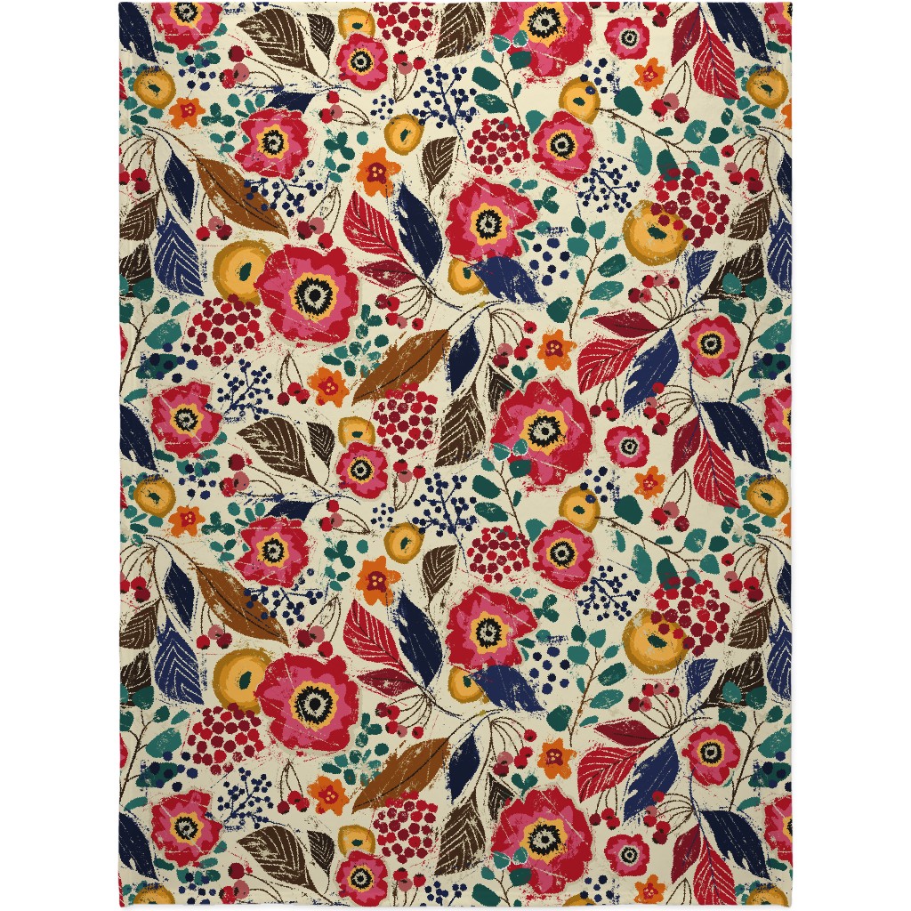 Botanical-Designed Blankets