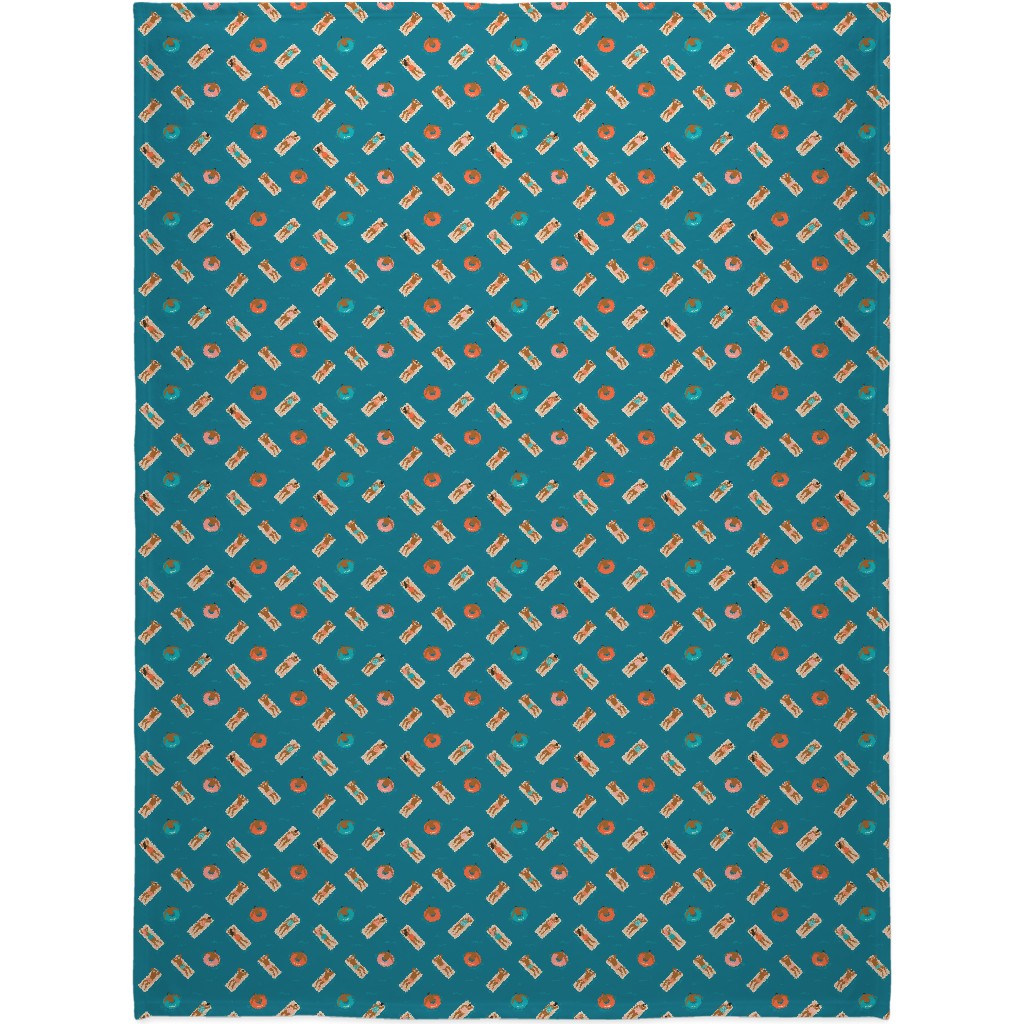 Summertime Blanket, Fleece, 60x80, Blue, True Blue
