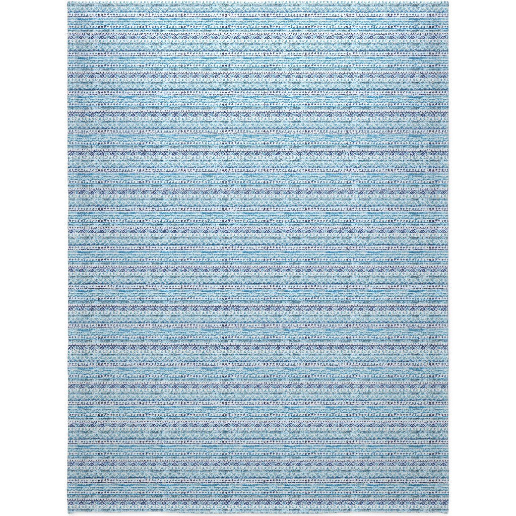 Painted Stripe - Blue Blanket, Fleece, 60x80, Blue