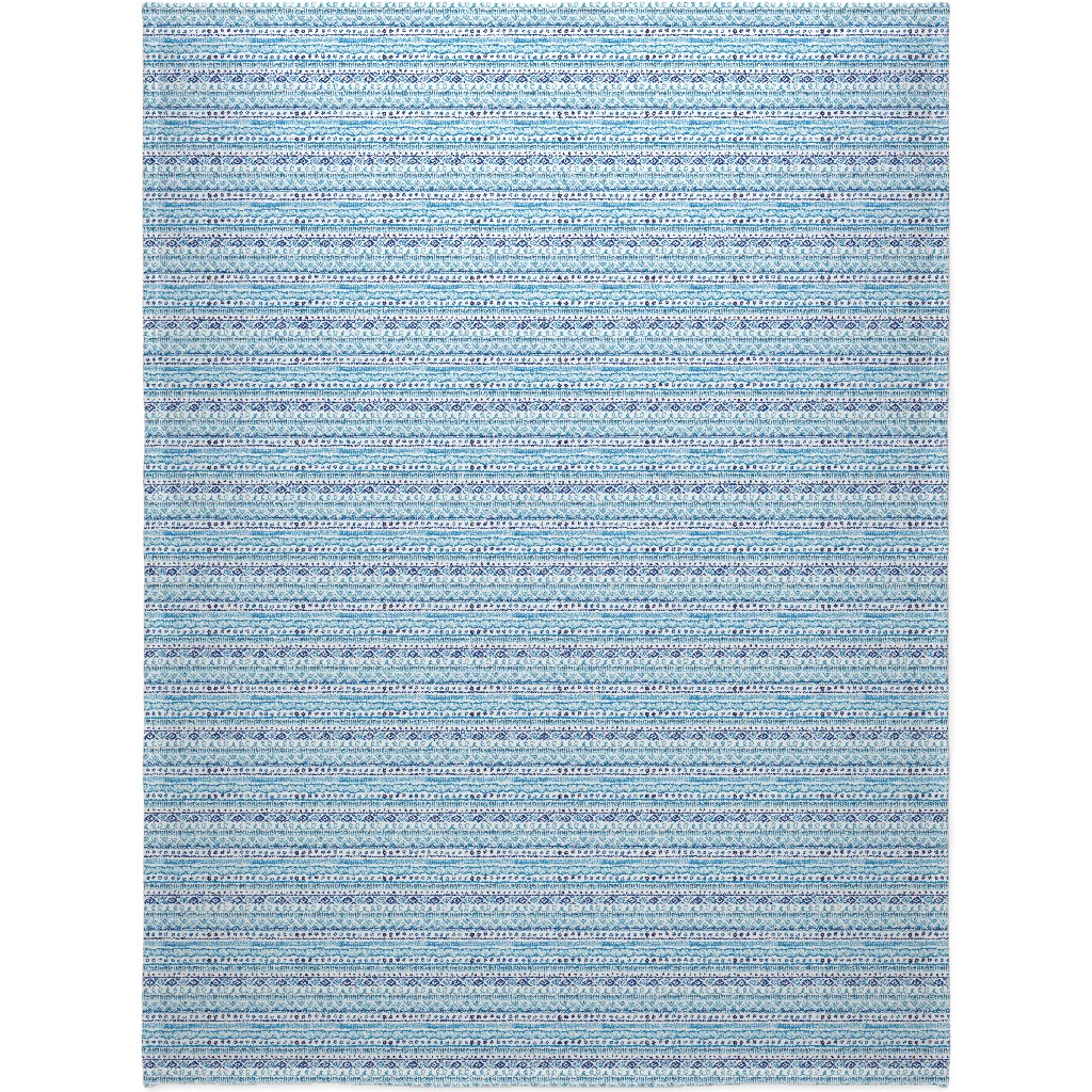 Painted Stripe - Blue Blanket, Fleece, 60x80, Blue, True Blue