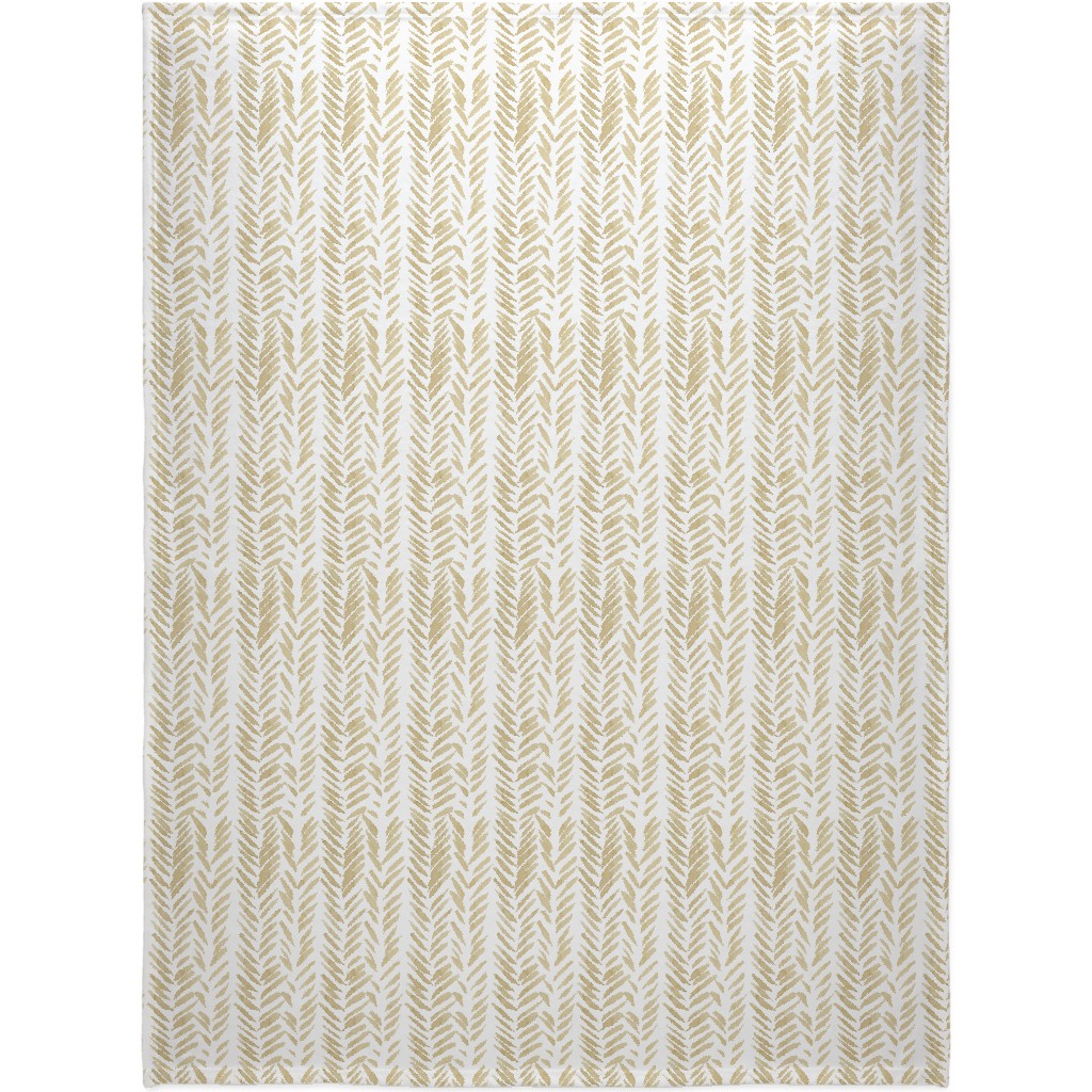 Leaf - Gold Blanket, Fleece, 60x80, Yellow
