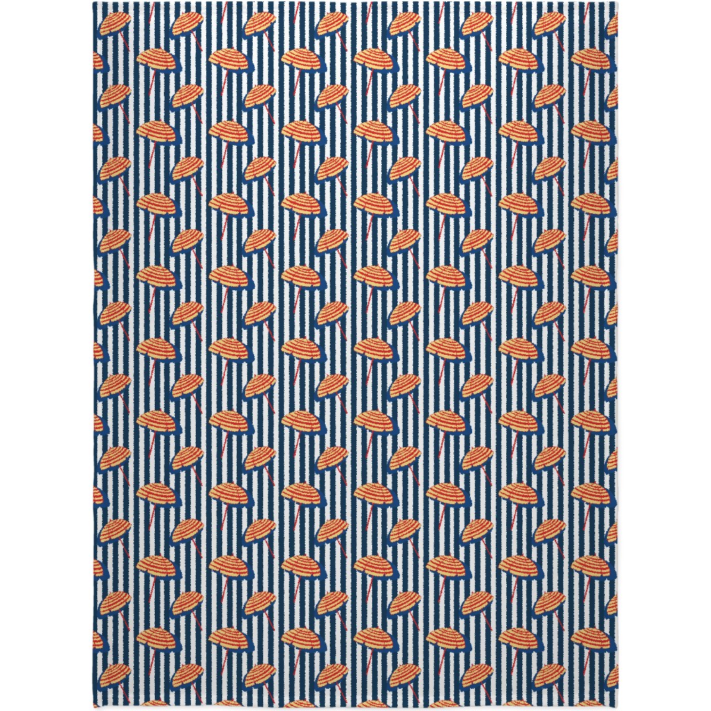 Positano Blanket, Fleece, 60x80, Blue