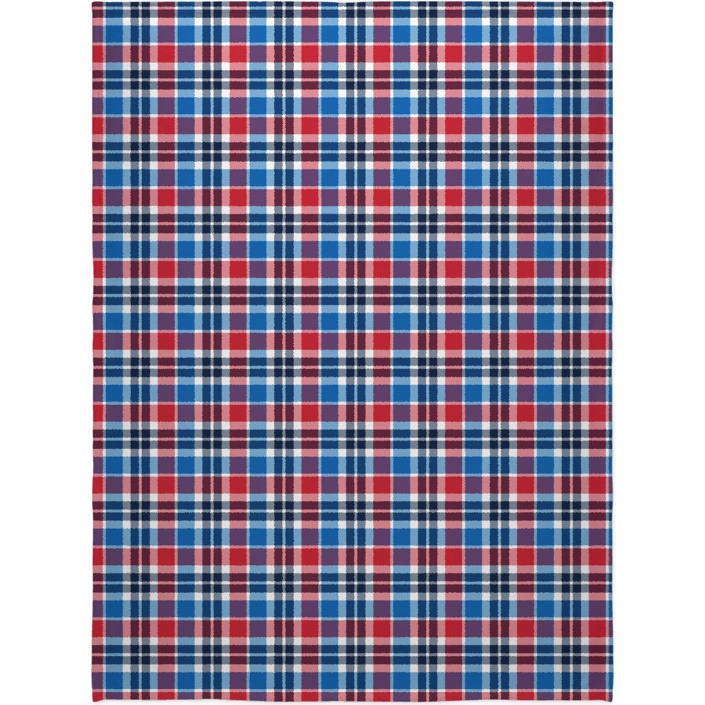Independence Day Plaid - Multi Blanket, Fleece, 60x80, Multicolor