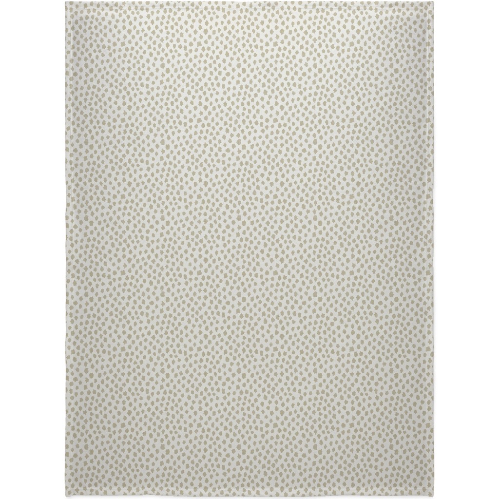 Khaki Spots - Gray Blanket, Fleece, 60x80, Gray, Gray