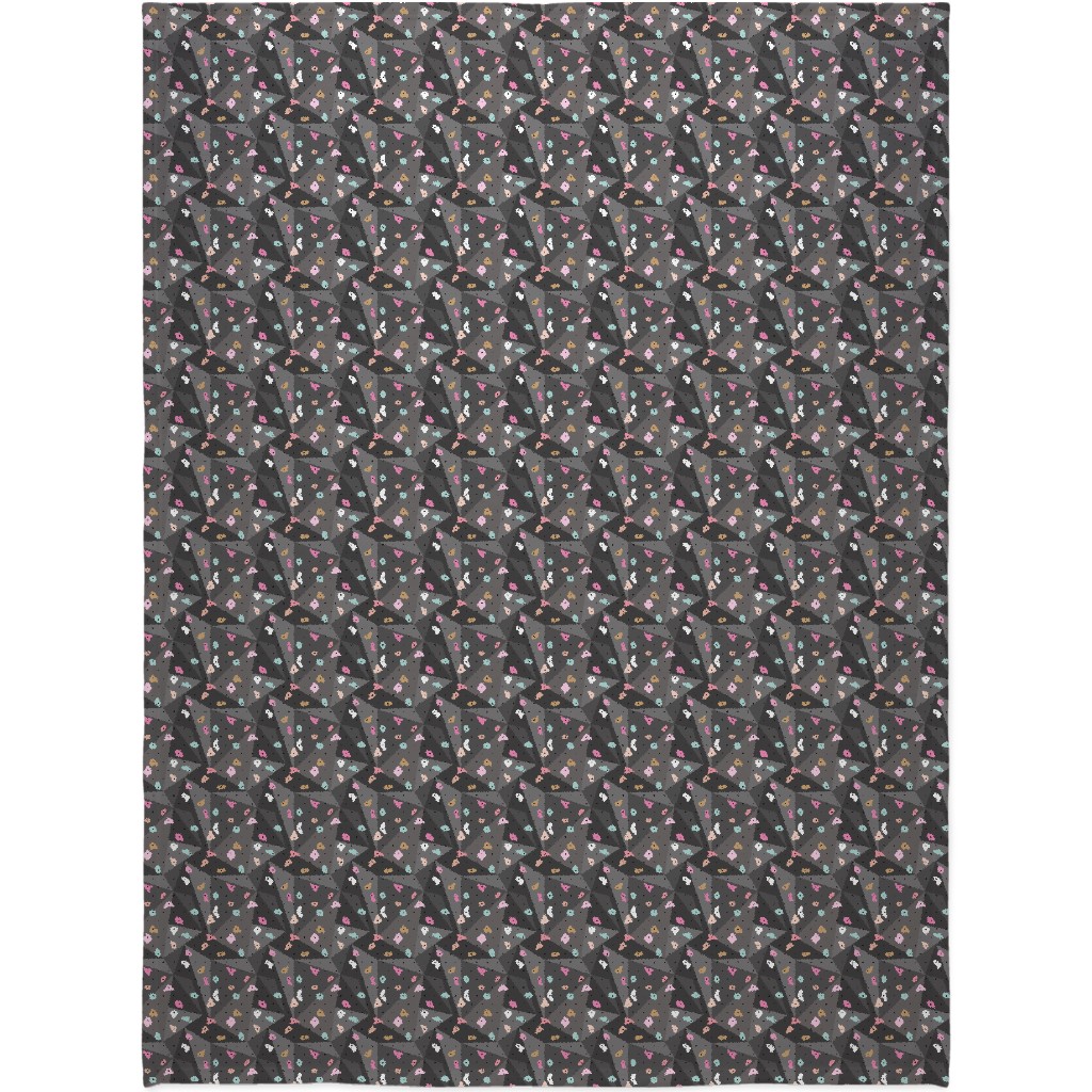 Climbing Lovers Bouldering Blanket, Fleece, 60x80, Gray, Cement