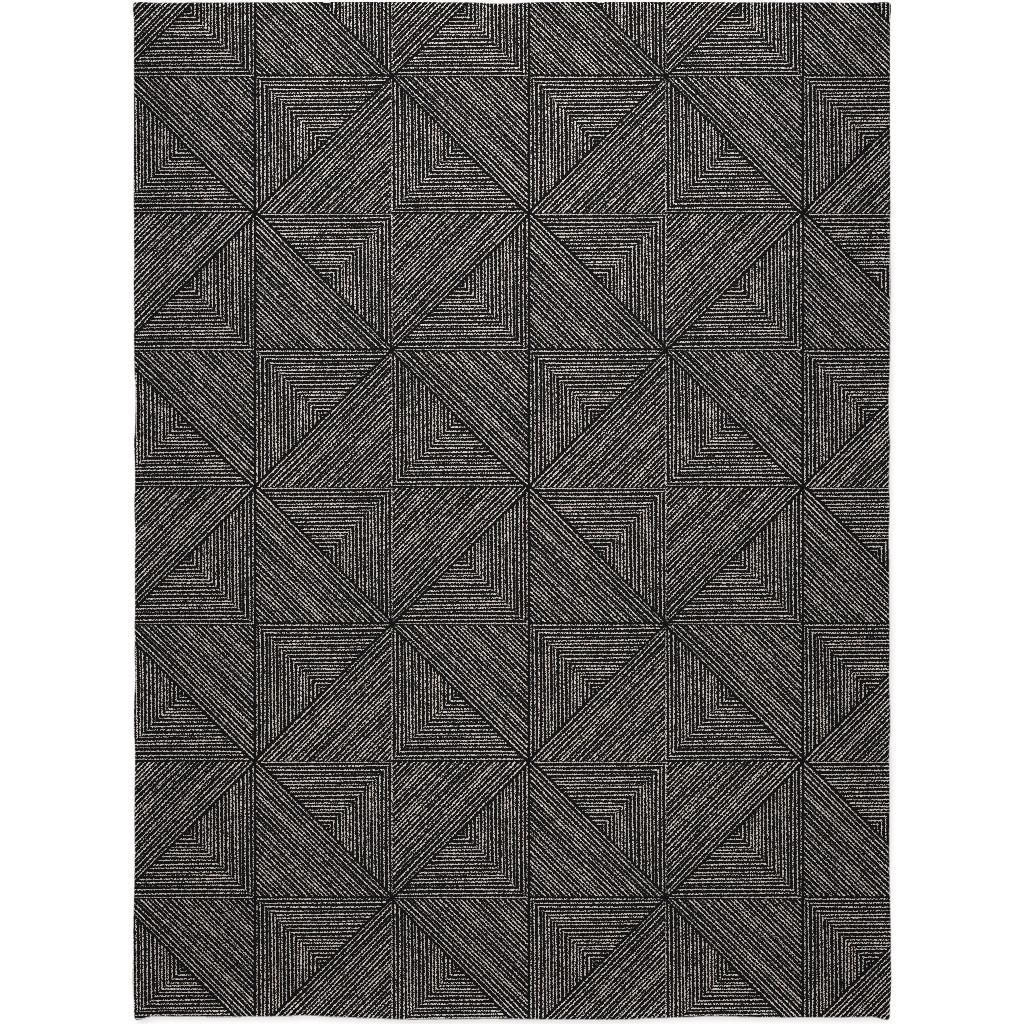 Angles and Lines Blanket, Fleece, 60x80, Gray