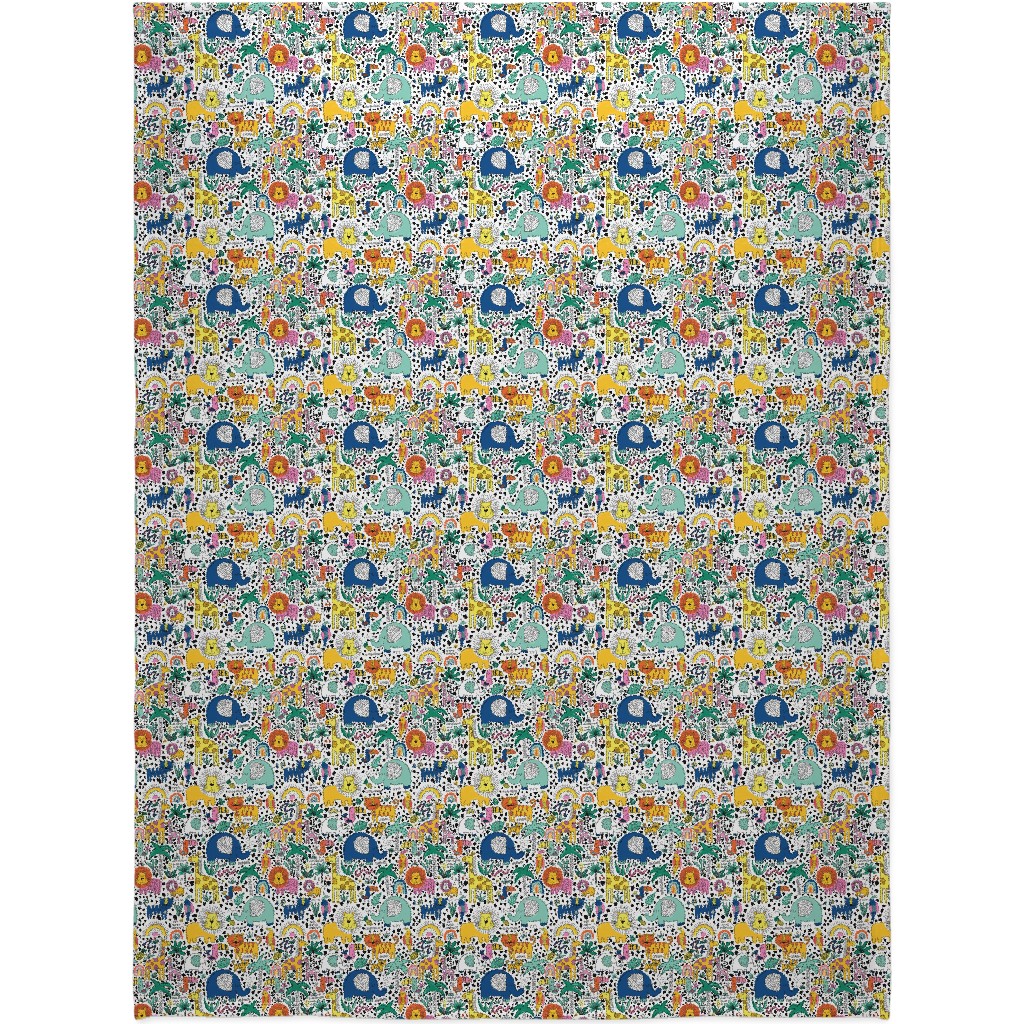 Safari Fun - Multi Blanket, Fleece, 60x80, Multicolor