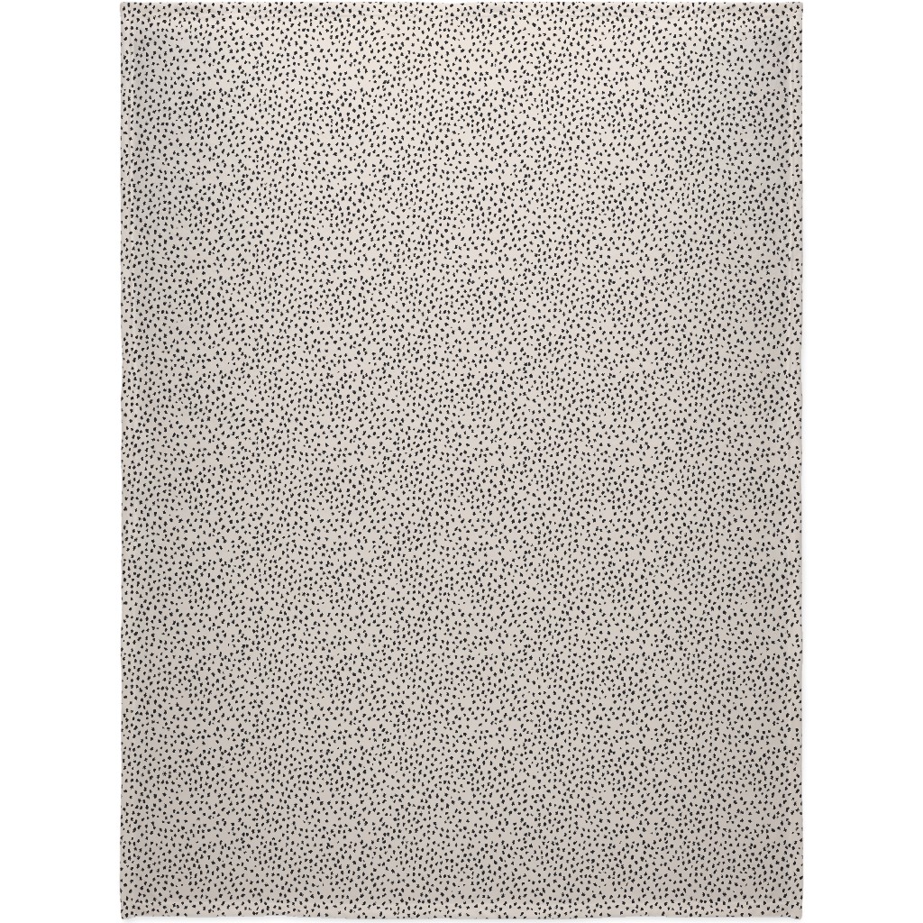 Black Marks - Creamy Beige Blanket, Fleece, 60x80, Beige, Pearl