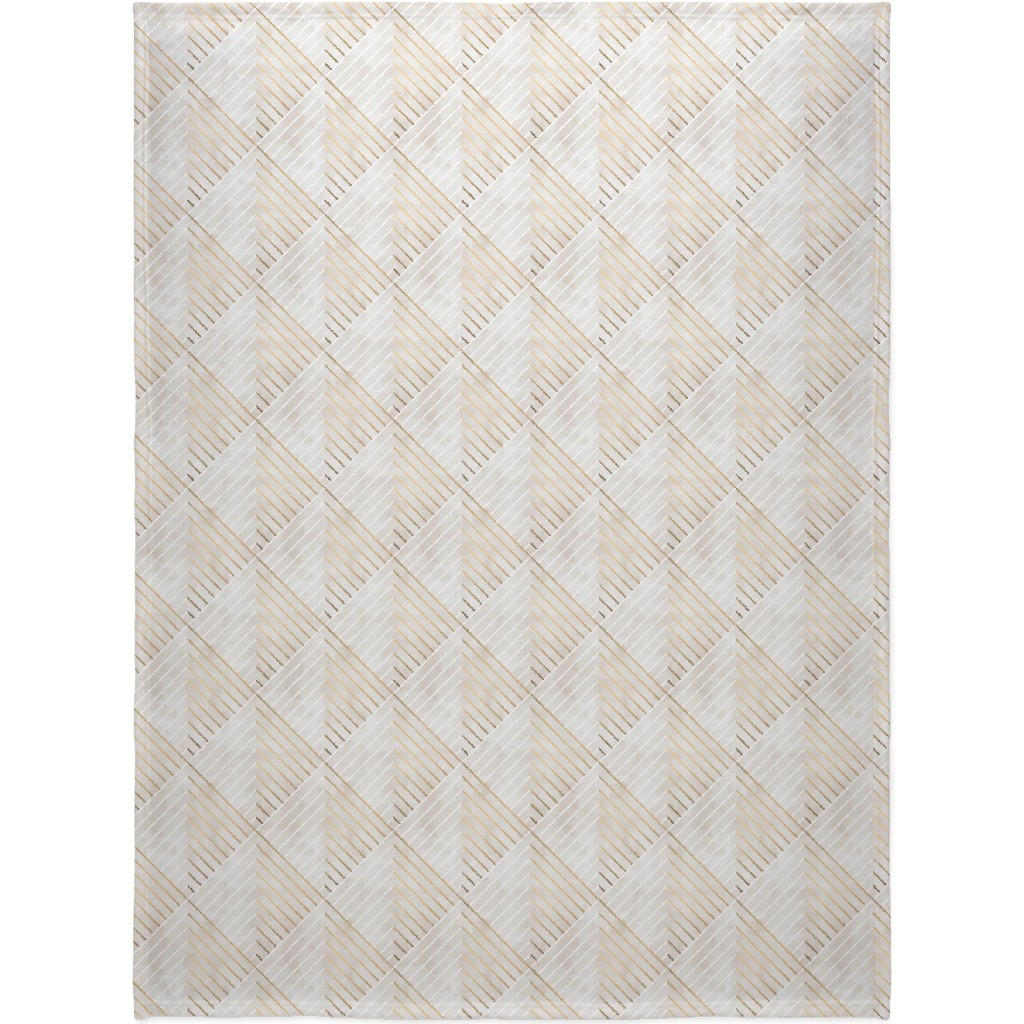 Wright Blanket, Plush Fleece, 60x80, Yellow, Wheat