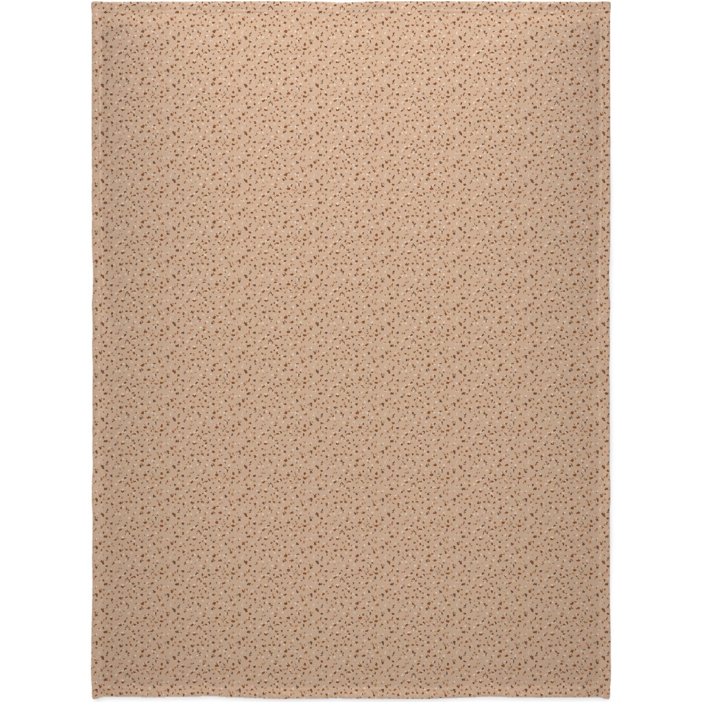 Terrazzo - Brown Blanket, Plush Fleece, 60x80, Brown, Brown