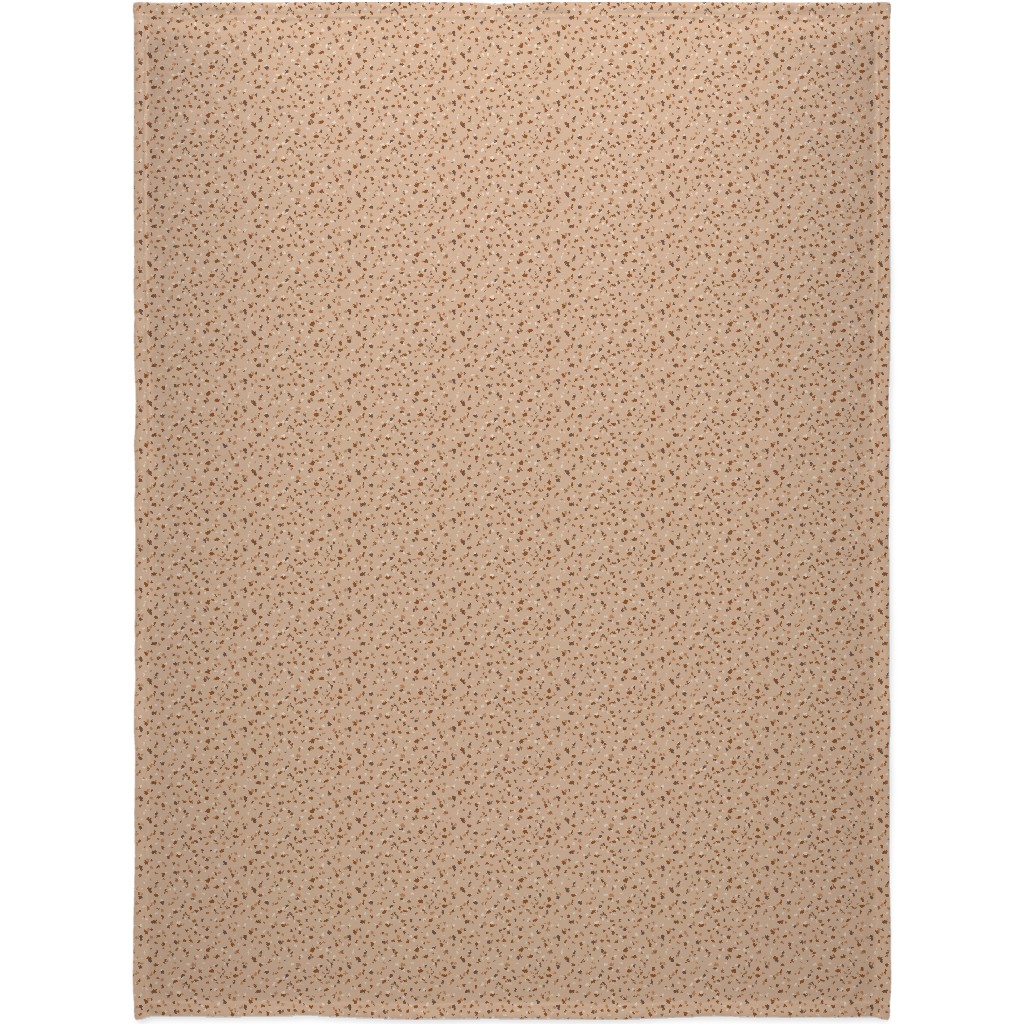 Terrazzo - Brown Blanket, Plush Fleece, 60x80, Brown