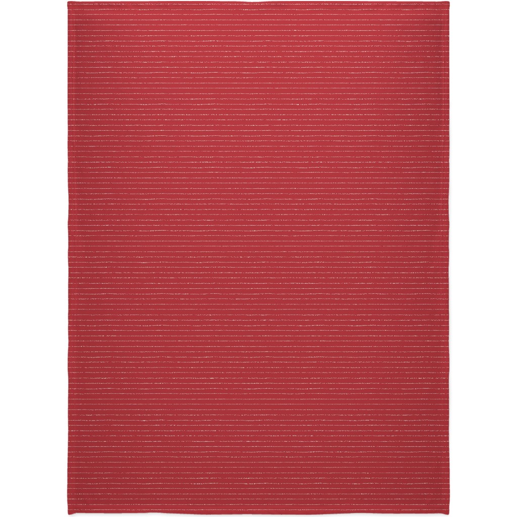 Christmas Stripes Blanket, Plush Fleece, 60x80, Red