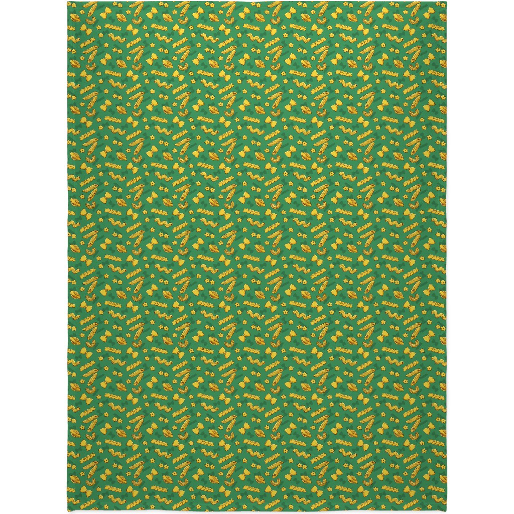 Pasta Blanket, Plush Fleece, 60x80, Green, Spearmint