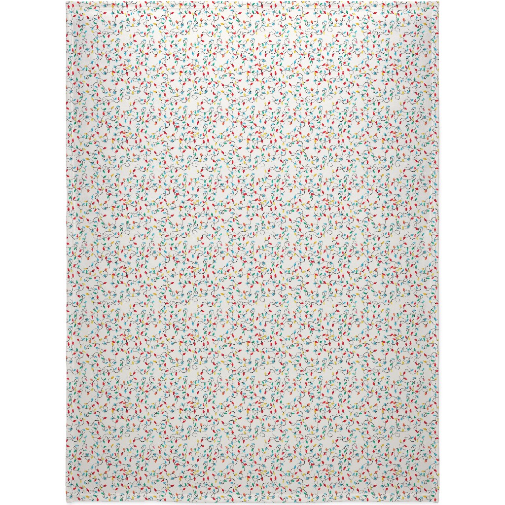 Christmas Lights Decoration - Multi Blanket, Plush Fleece, 60x80, Multicolor