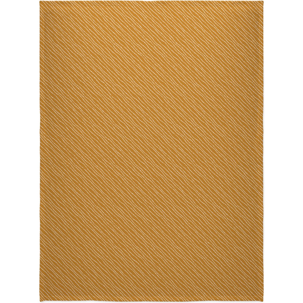 Charlie - Mustard Blanket, Plush Fleece, 60x80, Orange