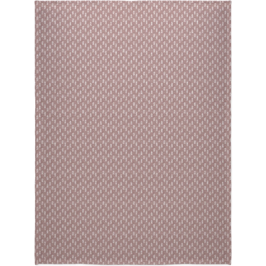 Arrows on Fading Rose Blanket, Plush Fleece, 60x80, Pink