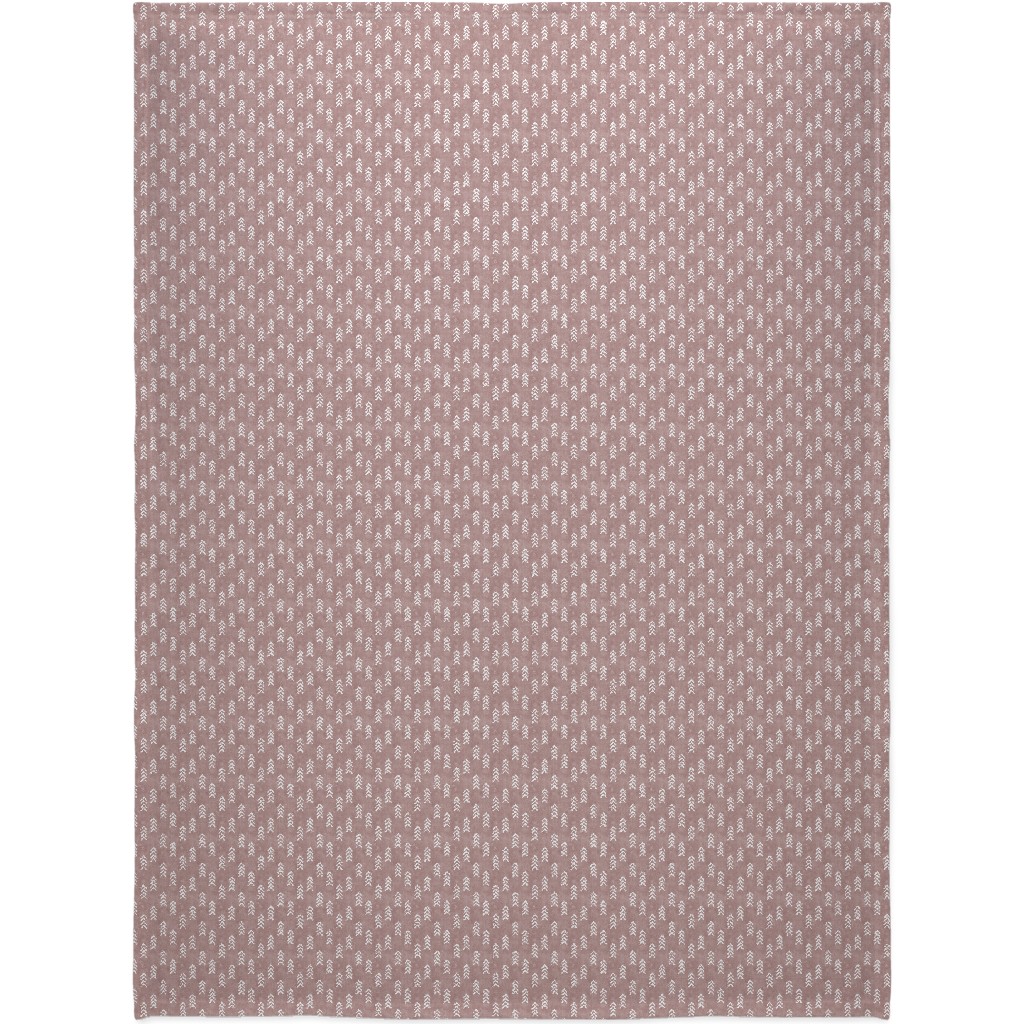Arrows on Fading Rose Blanket, Plush Fleece, 60x80, Pink, Bright Pink