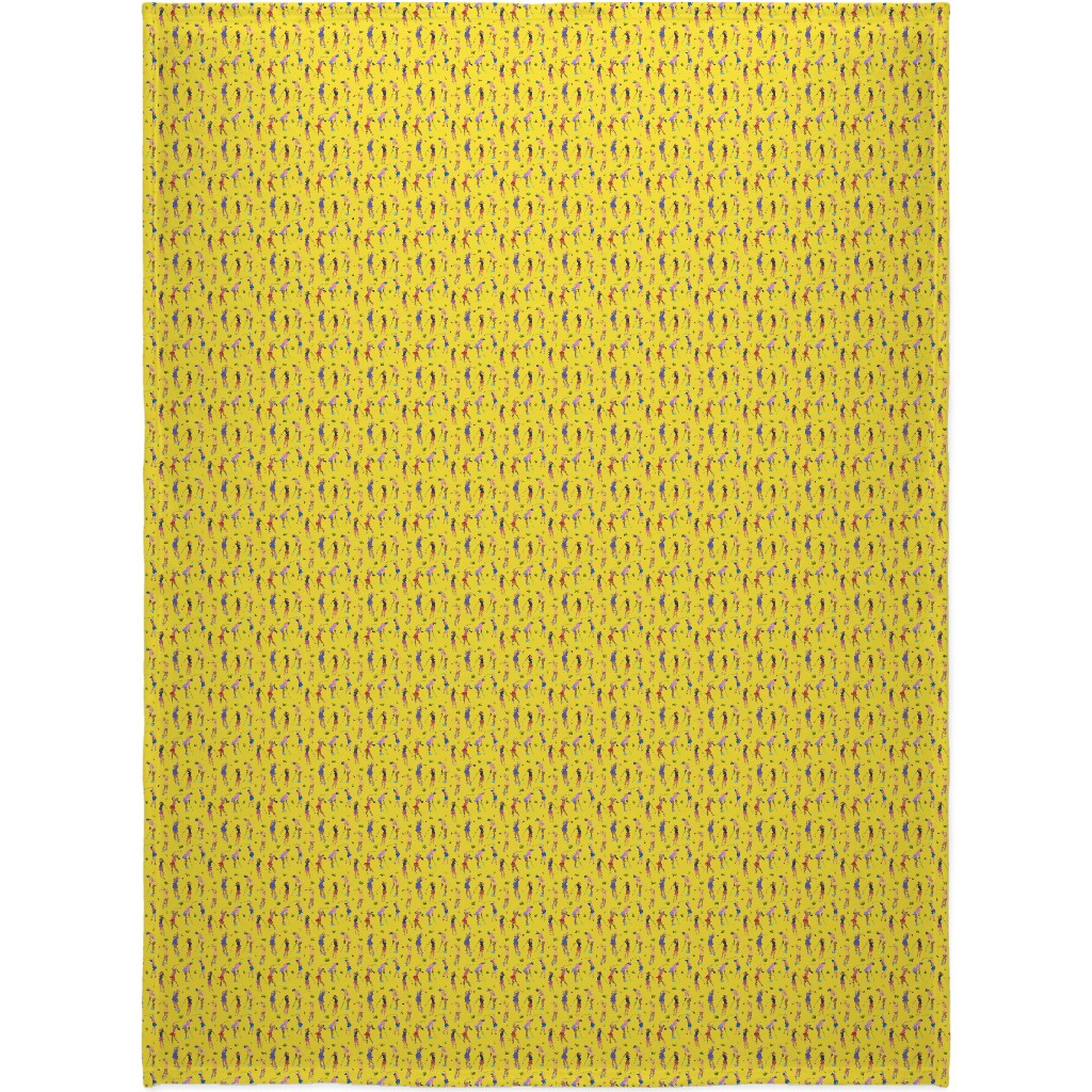 Golf Girls Blanket, Plush Fleece, 60x80, Yellow, Sunshine