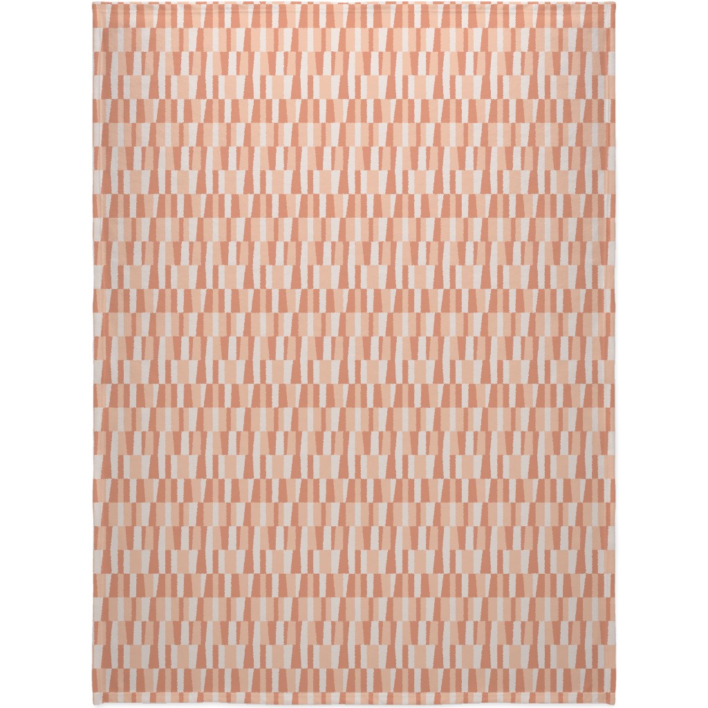 Collage Tiles - Orange Blanket, Plush Fleece, 60x80, Orange, Orange