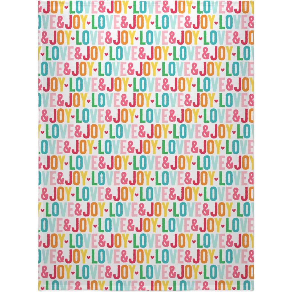 Love and Joy Christmas - Multi Blanket, Plush Fleece, 60x80, Multicolor