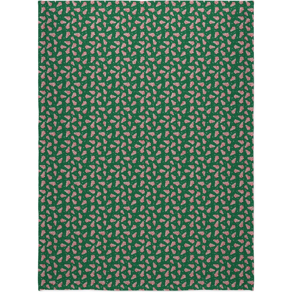 Christmas Tree Snack - Green Blanket, Plush Fleece, 60x80, Green, Classic Green
