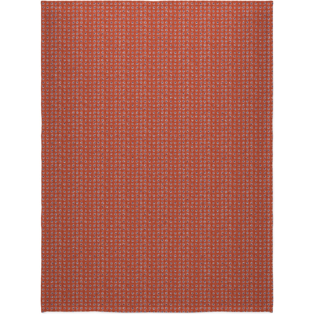 Batik Suns Blanket, Plush Fleece, 60x80, Orange, Fawn