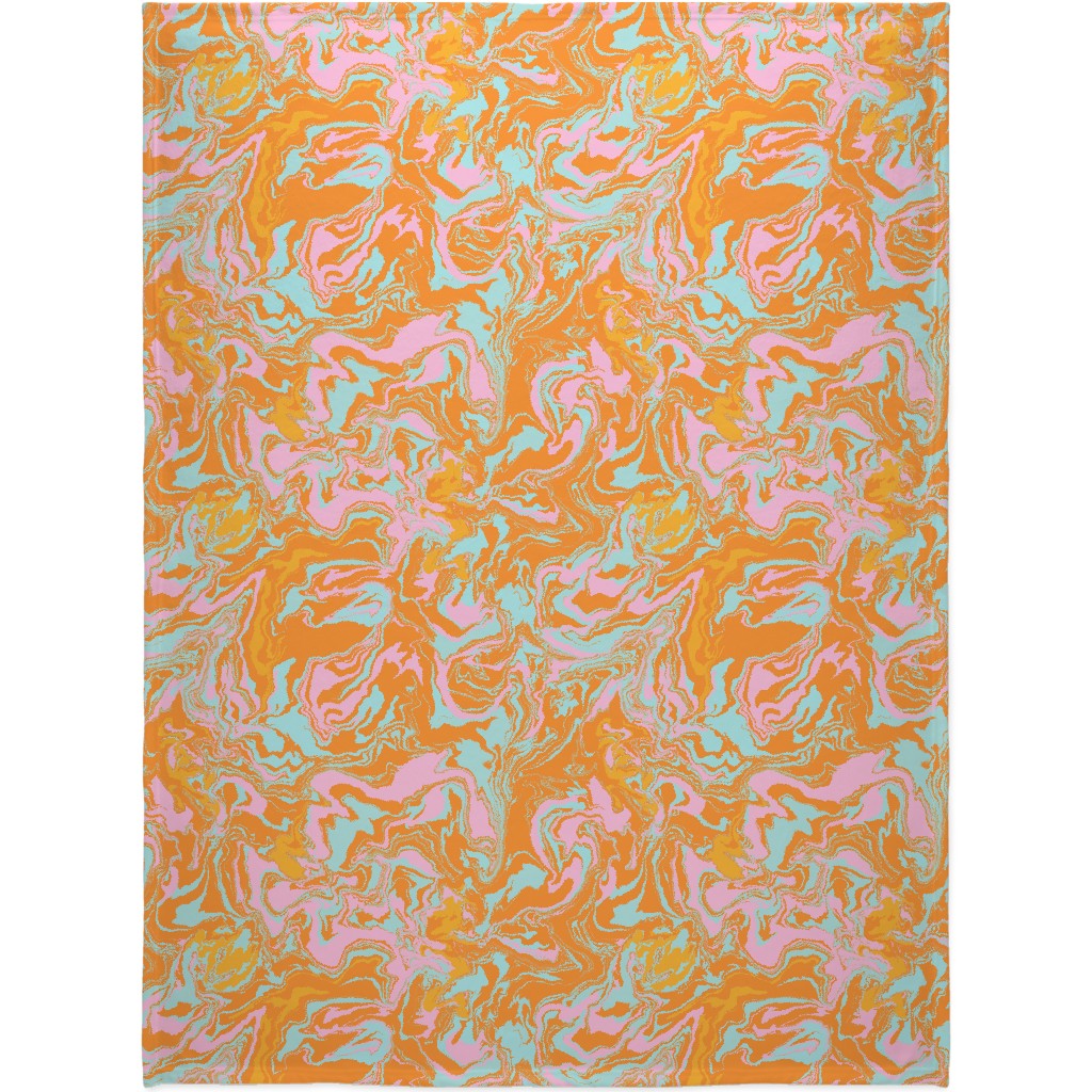 Marmor Blanket, Plush Fleece, 60x80, Orange
