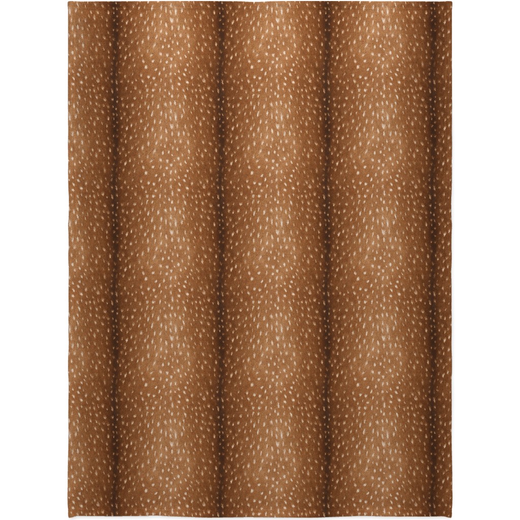 Bright Deer Hide- Brown Blanket, Plush Fleece, 60x80, Brown, Brown