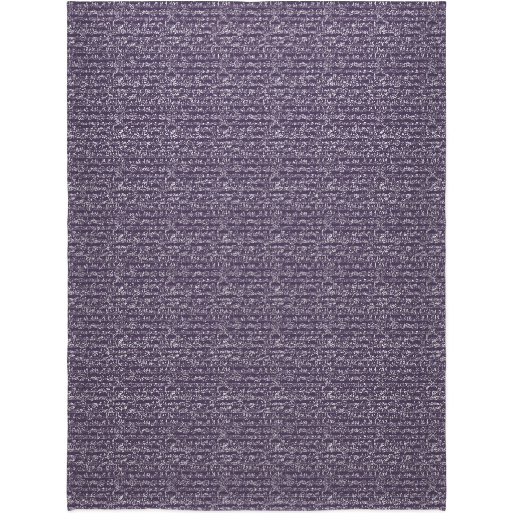 Handwritten Sheet Music Blanket, Plush Fleece, 60x80, Purple