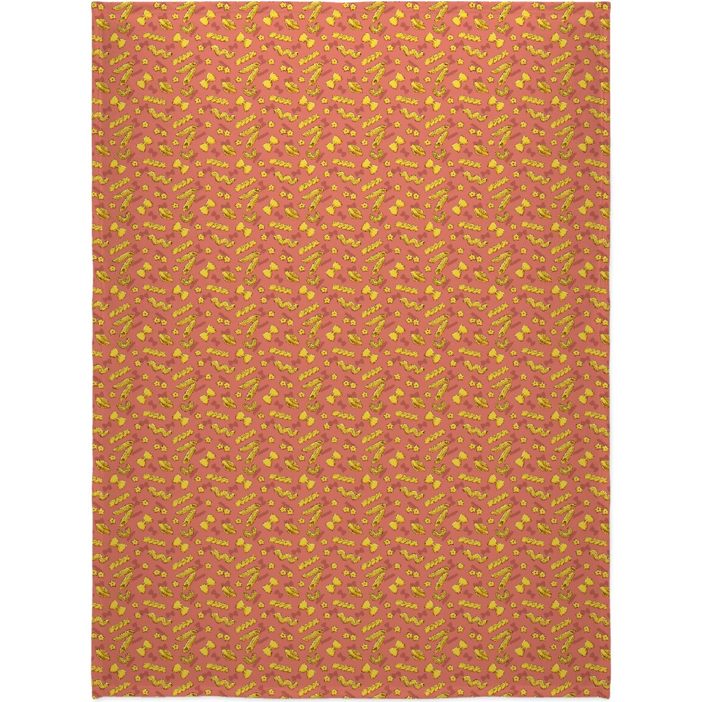 Pasta Blanket, Plush Fleece, 60x80, Orange