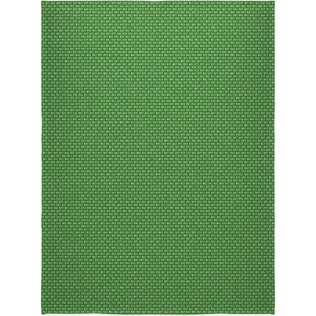 Nice - Green Blanket, Plush Fleece, 60x80, Green
