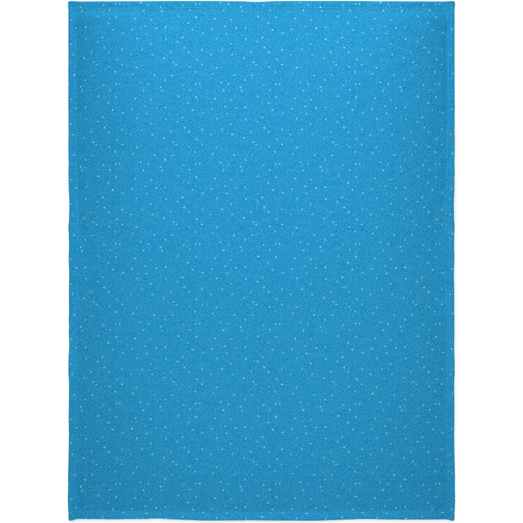 Holiday Hygge Snowflakes Blanket, Plush Fleece, 60x80, Blue