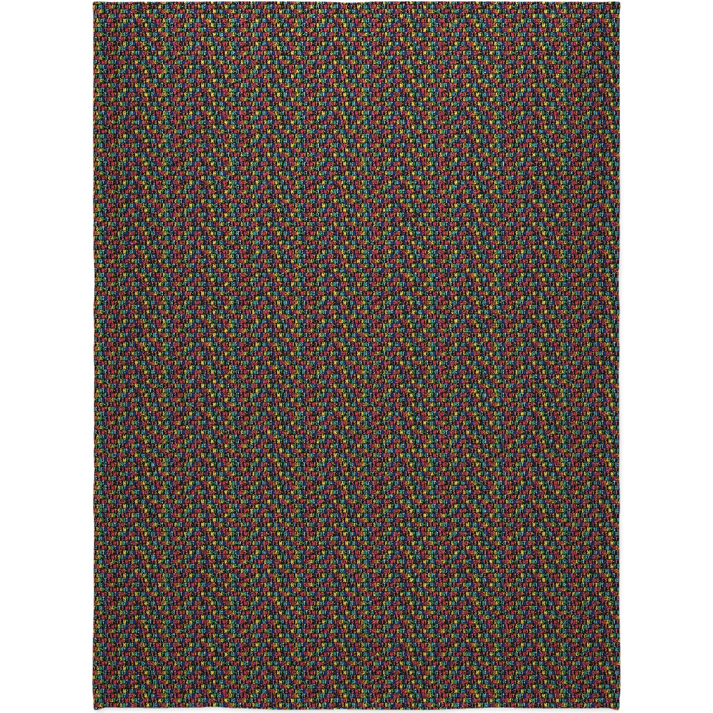 It's My Birthday Rainbow - Multicolor on Dark Blanket, Plush Fleece, 60x80, Multicolor