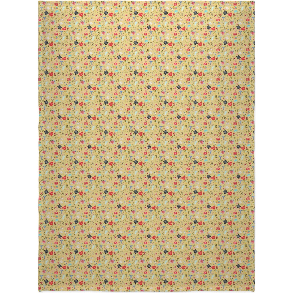 Love To Care Blanket, Plush Fleece, 60x80, Yellow, Lemon