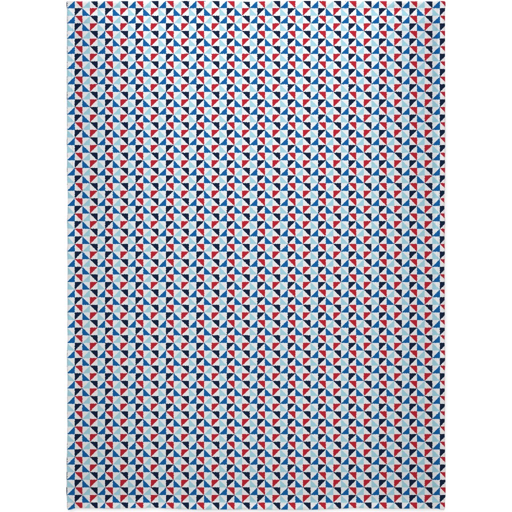Pinwheels - Multi Blanket, Plush Fleece, 60x80, Blue