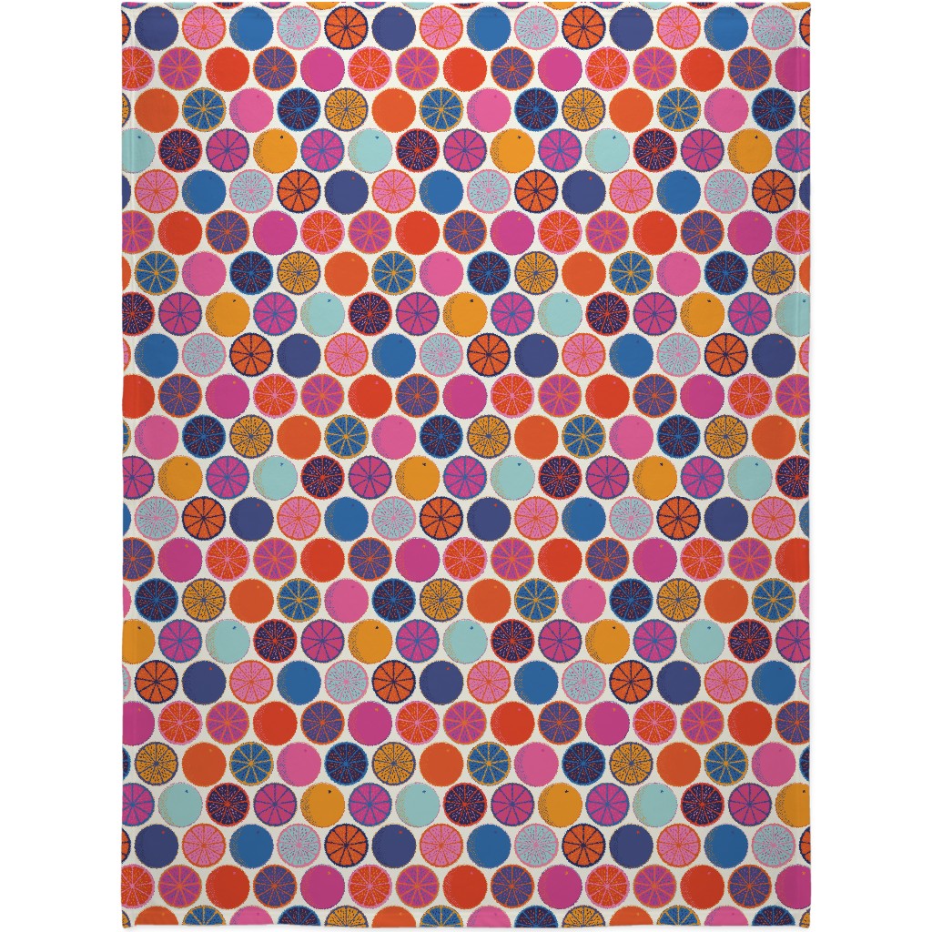 Orange Pop Blanket, Plush Fleece, 60x80, Multicolor