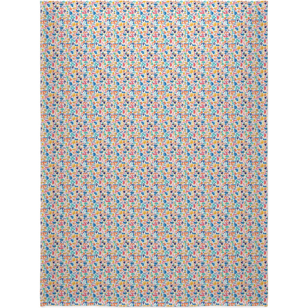 Organic Abstract Design - Multi Blanket, Plush Fleece, 60x80, Multicolor